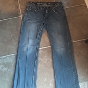 Men's low rise boot cut jeans